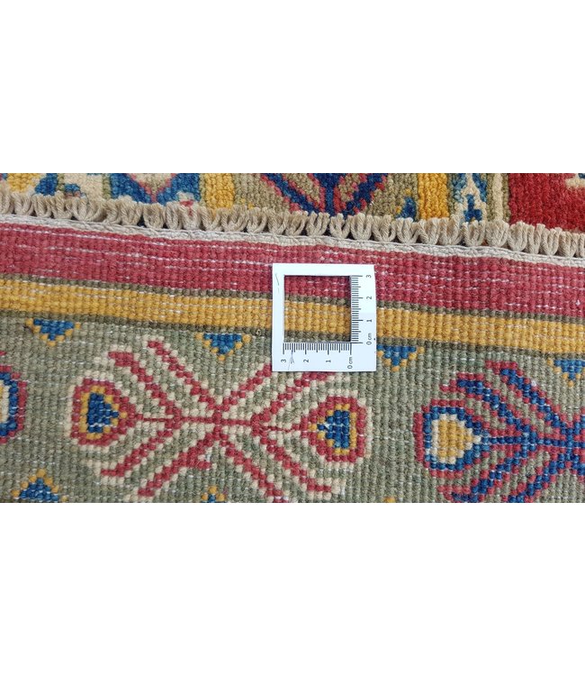 shal Hand knotted  11'9x 9' wool kazak area rug  364x276 cm  Oriental carpet