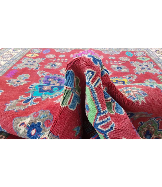 Hand knotted  10'x 8' wool kazak area rug  314x244 cm  Oriental carpet