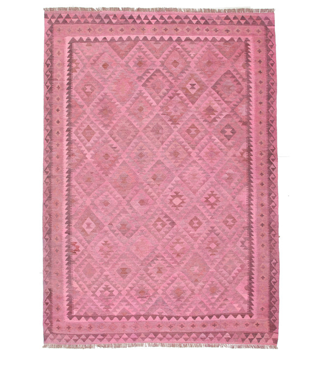Handgewebte Orientalisch Wolle Kelim Teppich 291x208 cm