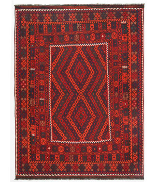 335x255 cm Hand Woven Afghan Wool Kilim Area Rug