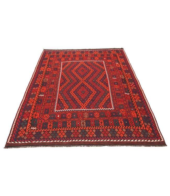 335x255 cm Handgewebte Orientalisch Wolle Kelim Teppich