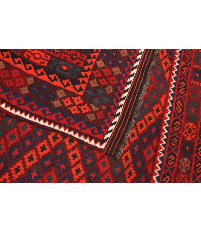 335x255 cm Handgewebte Orientalisch Wolle Kelim Teppich