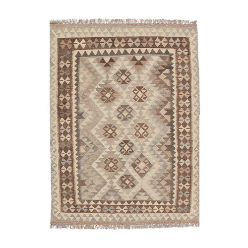 170x128 cm Handgewebt afghanisch Kelim Orientteppich Braun Wolle 170x128 cm Handgewebt afghanisch Kelim Orientteppich Braun Wolle