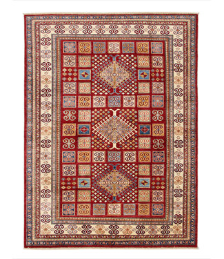 231x171cm Kazak Rug Fine Hand knotted  Wool Oriental Carpet