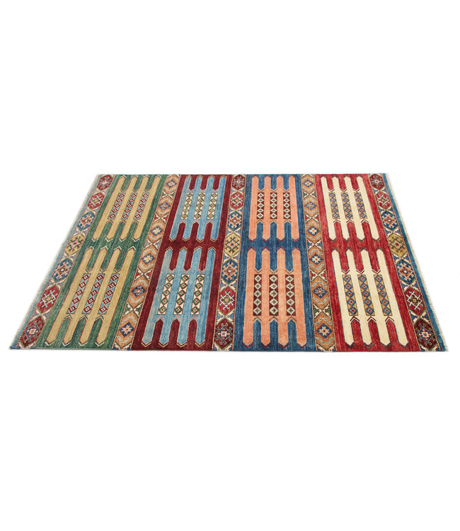 234x170cm Kazak Rug Fine Hand knotted  Wool  Oriental Carpet