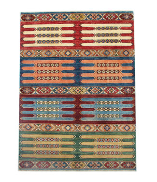 234x170cm  shall kazak tapijt fijn  Handgeknoopt wol