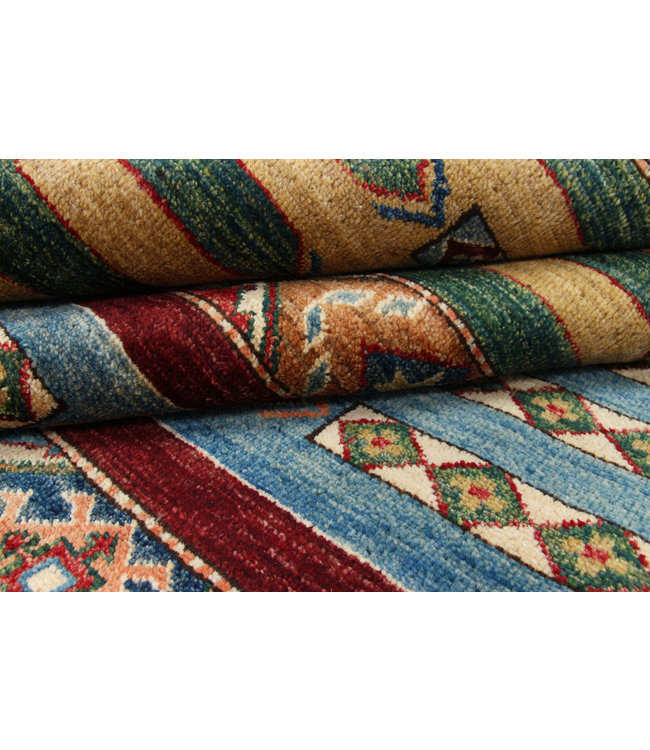 234x170cm Kazak Rug Fine Hand knotted  Wool  Oriental Carpet