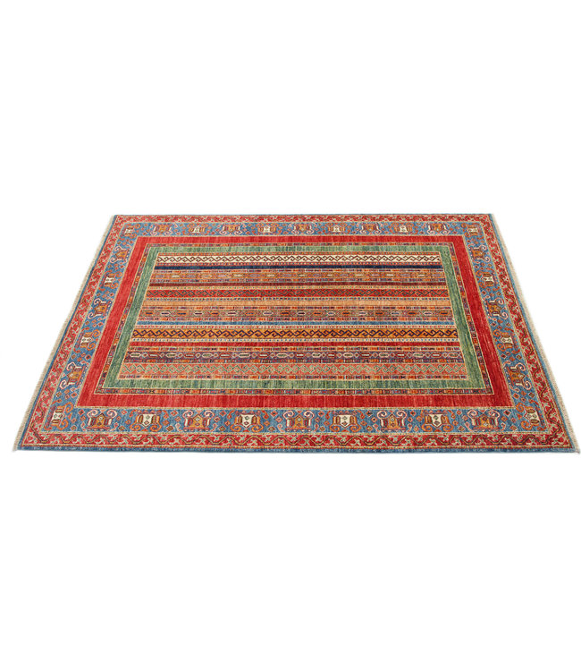 240x168 cm Kazak Rug Fine Hand knotted  Wool Oriental Carpet