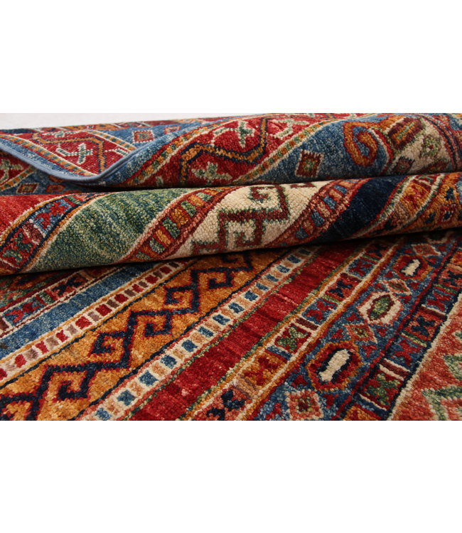 240x168 cm Kazak Rug Fine Hand knotted  Wool Oriental Carpet