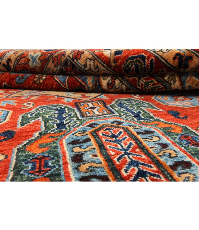 238x174 cm Kazak Rug Fine Hand knotted  Wool Oriental Carpet