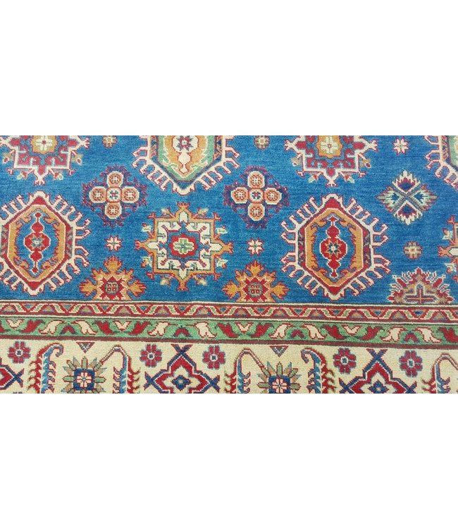 Blue Hand knotted 10'x8'2 wool kazak area rug 305x250 cm Oriental carpet