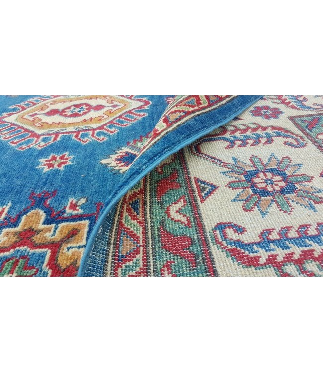 Blue Hand knotted 10'x8'2 wool kazak area rug 305x250 cm Oriental carpet
