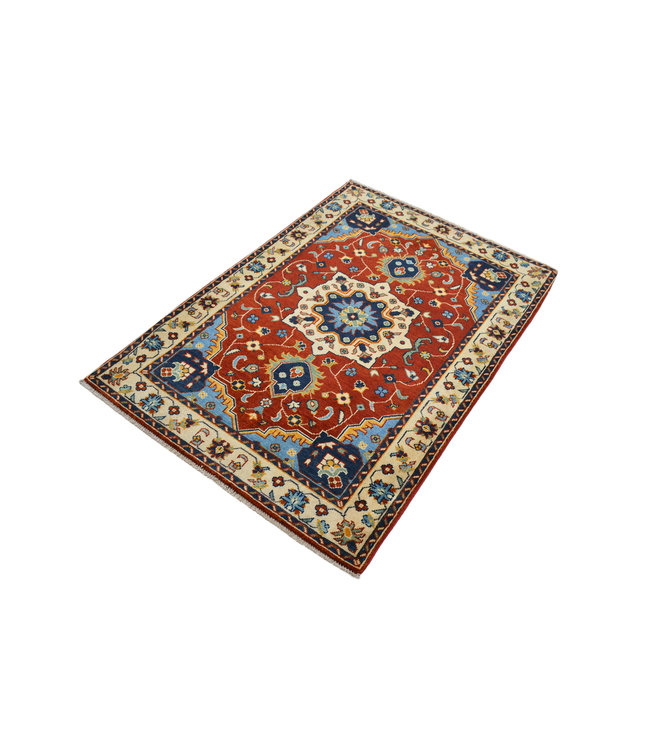Handgeknoopt Royal Rood kazak tapijt 151x104 cm   vloerkleed Traditional