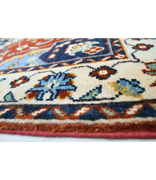 Handgeknoopt Royal Rood kazak tapijt 151x104 cm   vloerkleed Traditional