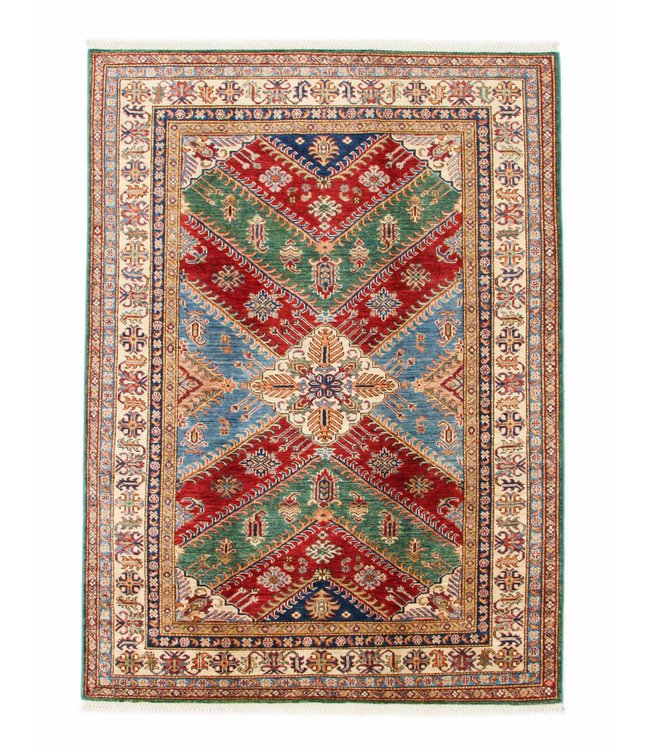 236x168 cm Kazak Rug Fine Hand knotted  Wool Oriental Carpet