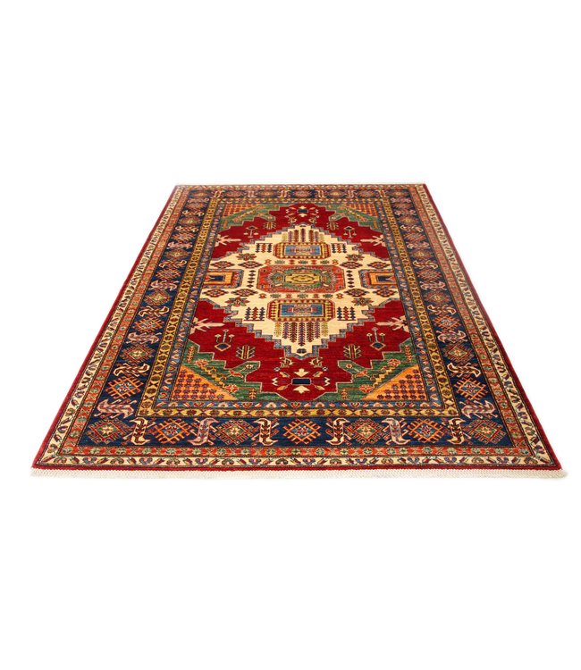 248x178 cm Kazak Rug Fine Hand knotted  Wool Oriental Carpet