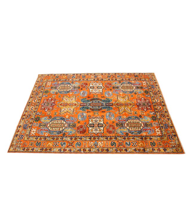 241x170 cm Kazak Rug Fine Hand knotted  Wool Oriental Carpet