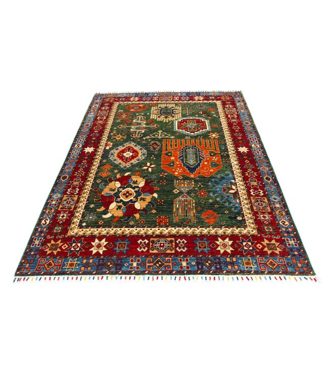 239x172 cm Kazak Rug Fine Hand knotted  Wool Oriental Carpet