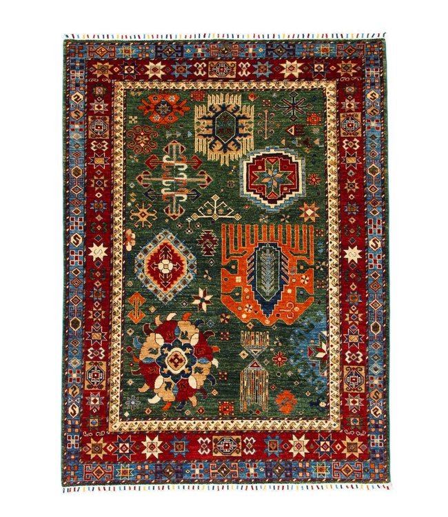 239x172 cm Kazak Rug Fine Hand knotted  Wool Oriental Carpet