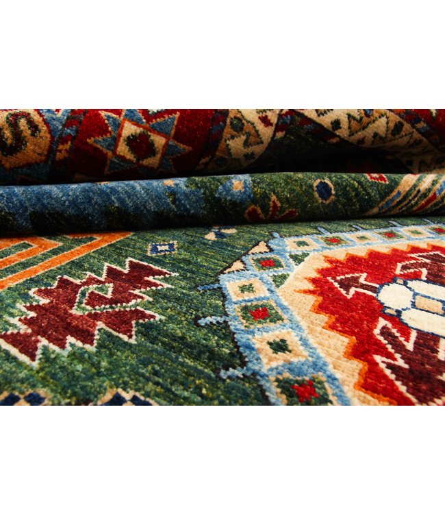 239x172 cm Kazak Rug Fine Hand knotted  Wool Oriental Carpet