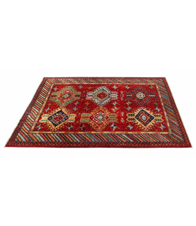 243x169 cm Kazak Rug Fine Hand knotted  Wool Oriental Carpet