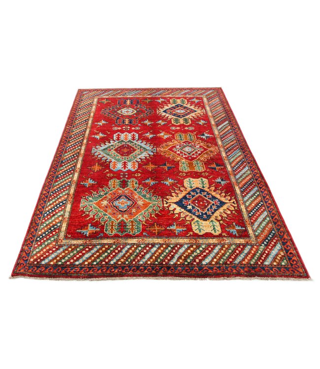 243x169 cm Kazak Rug Fine Hand knotted  Wool Oriental Carpet