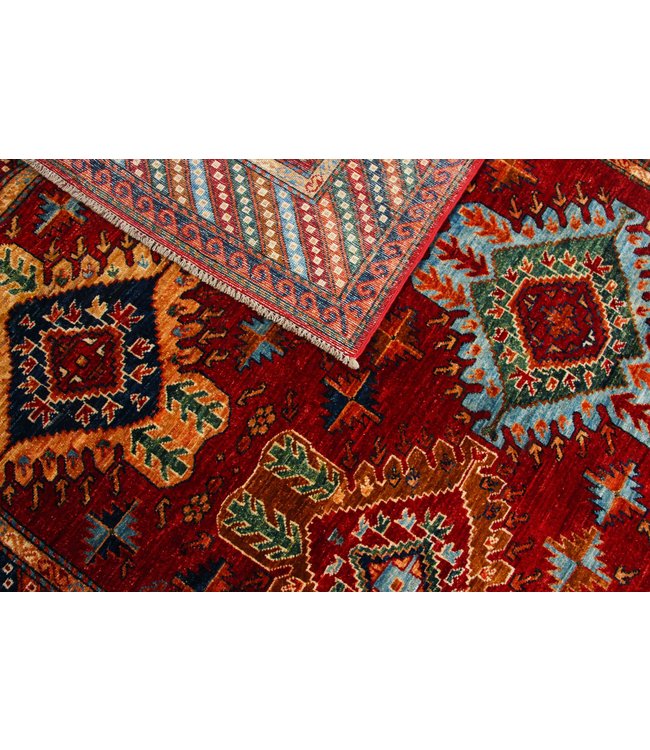 243x169 cm Kazak Rug Fine Hand knotted  Wool Oriental Carpet