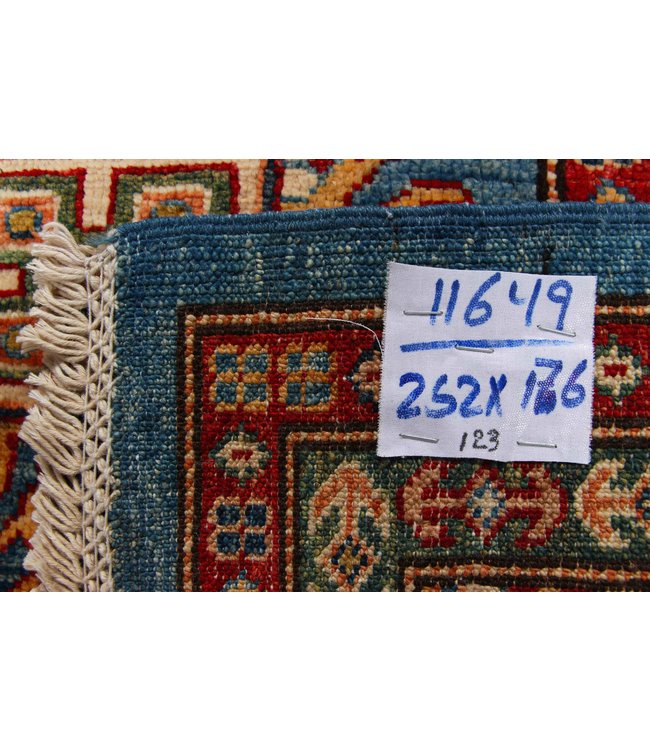 252x176 cm kazak tapijt fijn  Handgeknoopt wol