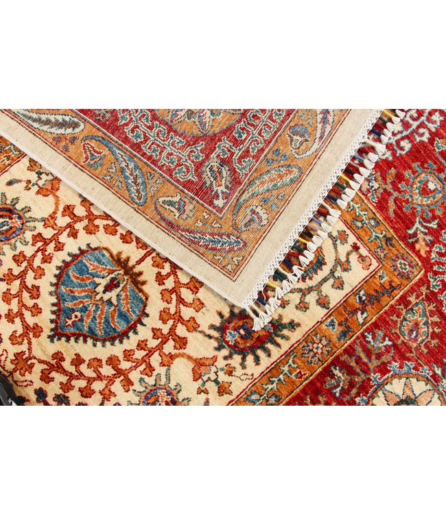 242x168 cm Kazak Rug Fine Hand knotted  Wool Oriental Carpet