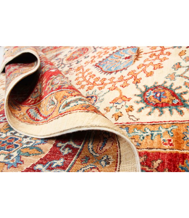 242x168 cm Kazak Rug Fine Hand knotted  Wool Oriental Carpet