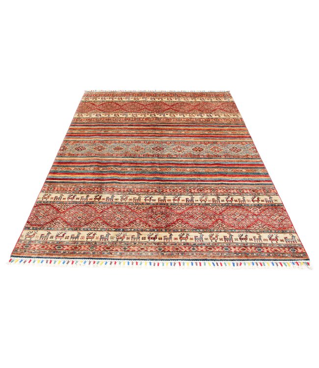 245x174 cm Kazak Rug Fine Hand knotted  Wool Oriental Carpet