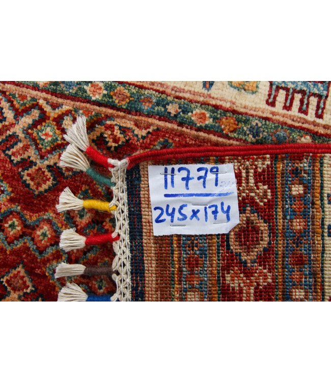 245x174 cm Kazak Rug Fine Hand knotted  Wool Oriental Carpet