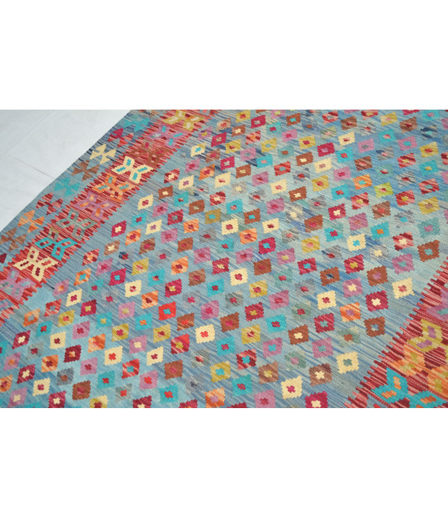 Handgemaakt Oosters Kelim Wol Vloerkleed 193x153 cm