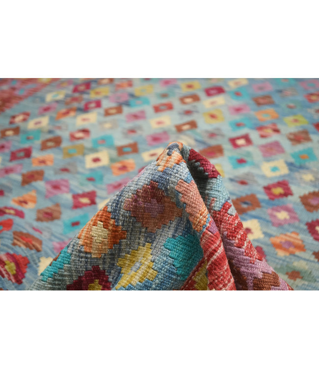 Hand Woven Afghan Wool Kilim Area Rug 6'33X5'01