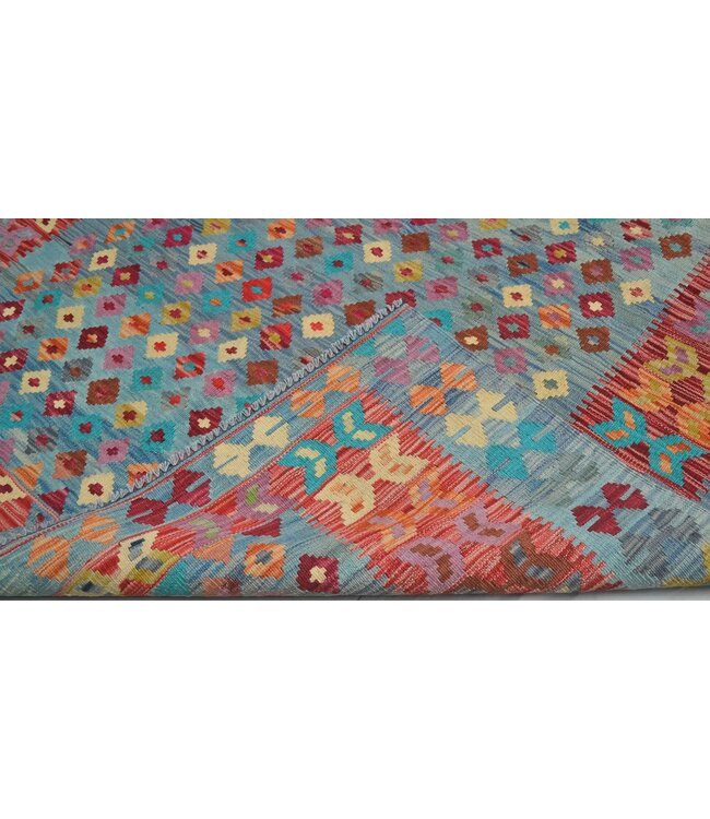 Handgemaakt Oosters Kelim Wol Vloerkleed 193x153 cm