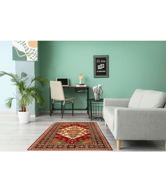 248x178 cm Kazak Rug Fine Hand knotted  Wool Oriental Carpet