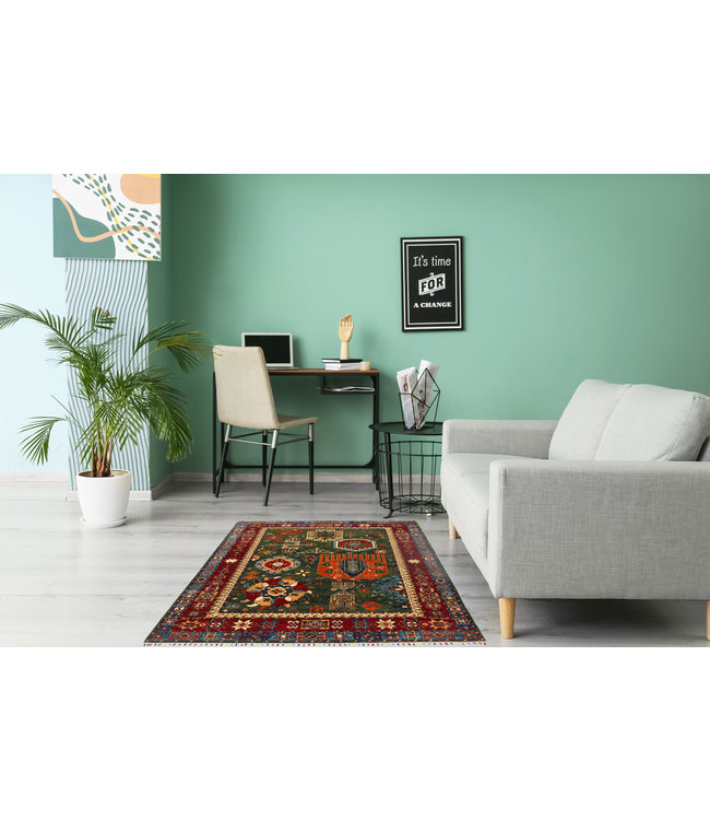 239x172 cm Kazak Rug Fine Hand knotted  Wool Oriental Carpet