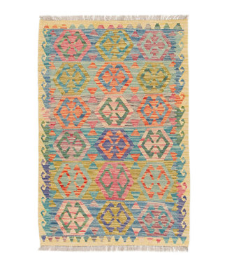 148x100 cm Hand Woven Afghan Wool Kilim Area Rug