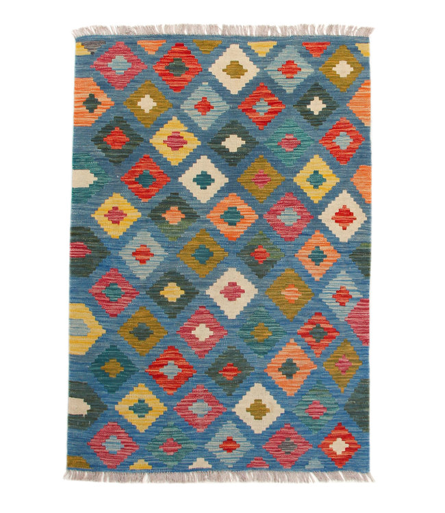 151x100 cm Hand Woven Afghan Wool Kilim Area Rug