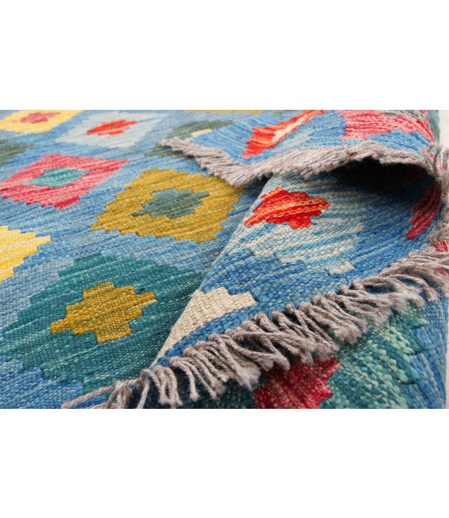 151x100 cm Handgewebte Orientalisch Wolle Kelim Teppich