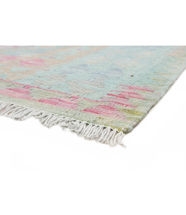 198x148 cm Handgewebte Orientalisch Wolle Kelim Teppich