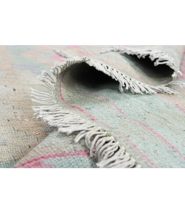 198x148 cm Hand Woven Afghan Wool Kilim Area Rug