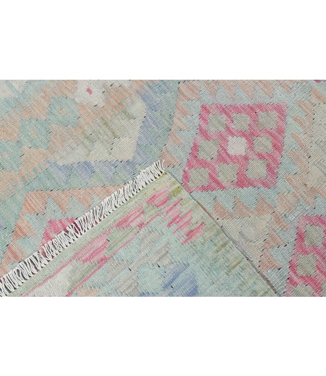 198x148 cm Hand Woven Afghan Wool Kilim Area Rug