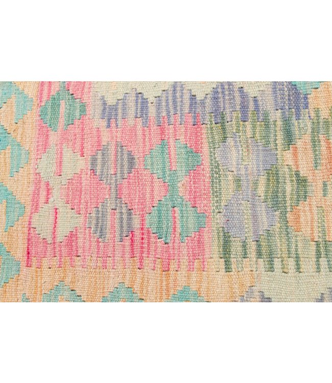 200x155 cm Handgemaakt Oosters Kelim Wol Vloerkleed