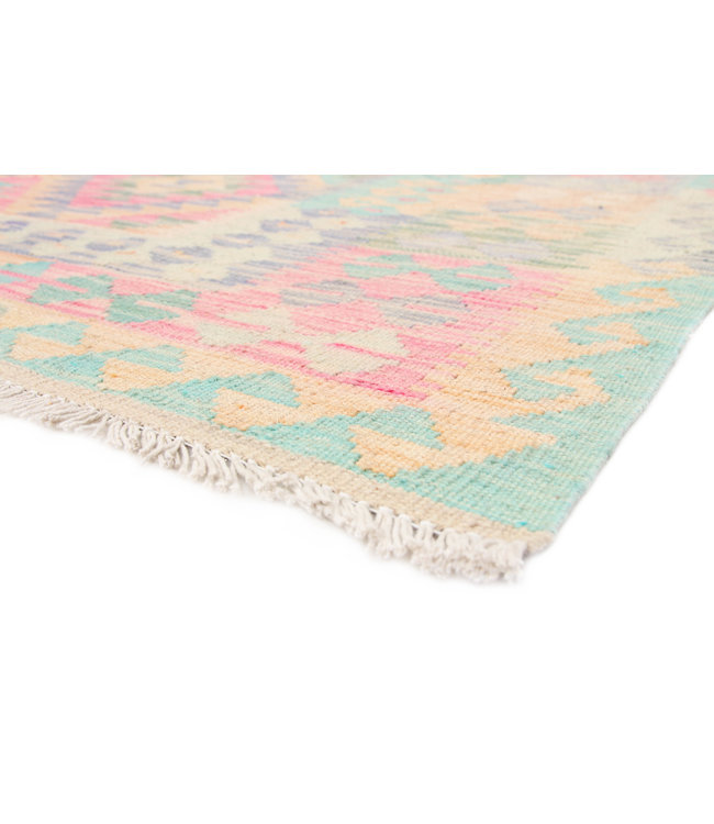 200x155 cm Handgewebte Orientalisch Wolle Kelim Teppich