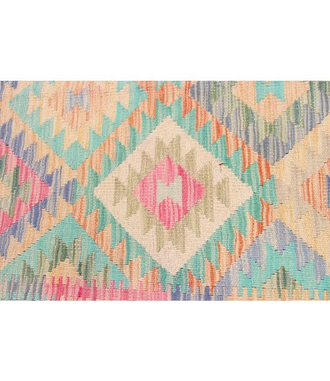 200x155 cm Handgewebte Orientalisch Wolle Kelim Teppich