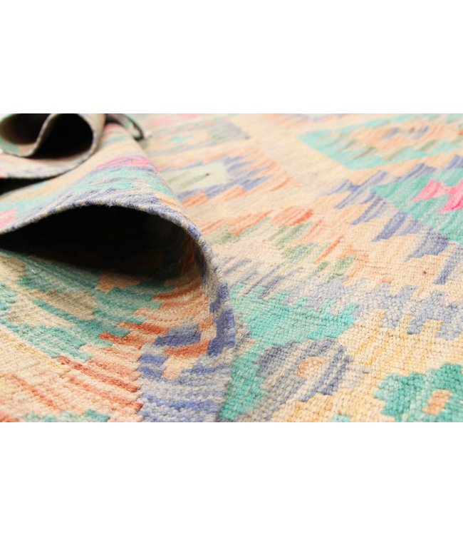 200x155 cm Handgewebte Orientalisch Wolle Kelim Teppich