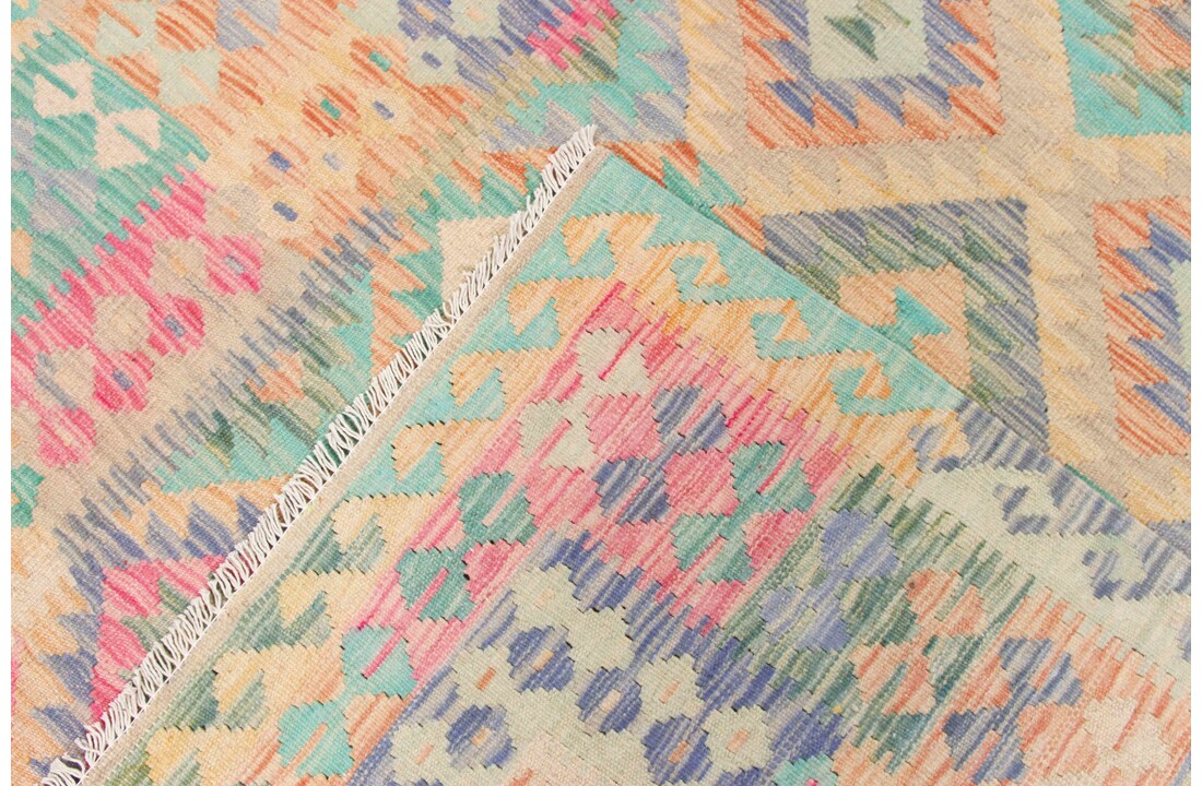 200x155 cm Kelim Kleed Vloerkleed Tapijt Kelim Hand Geweven