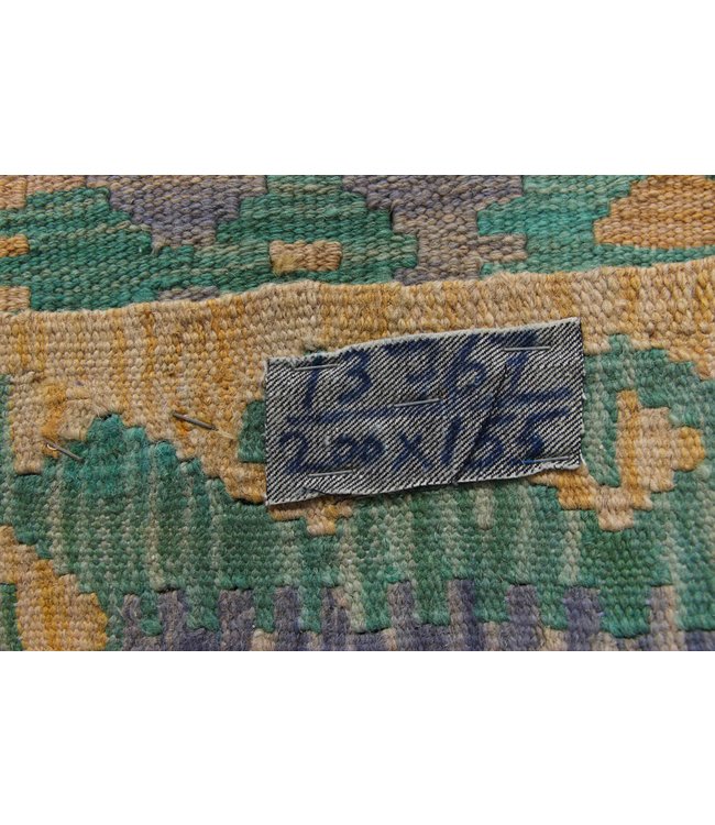 200x155 cm Handgewebte Orientalisch Wolle Kelim Teppich