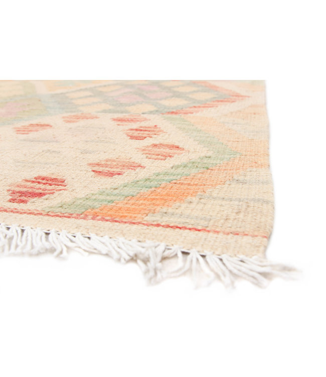 194x152 cm Handgewebte Orientalisch Wolle Kelim Teppich